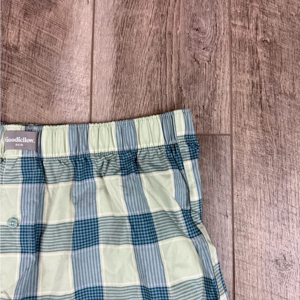 Goodfellow‎ Men’s Teal Checker Boxers